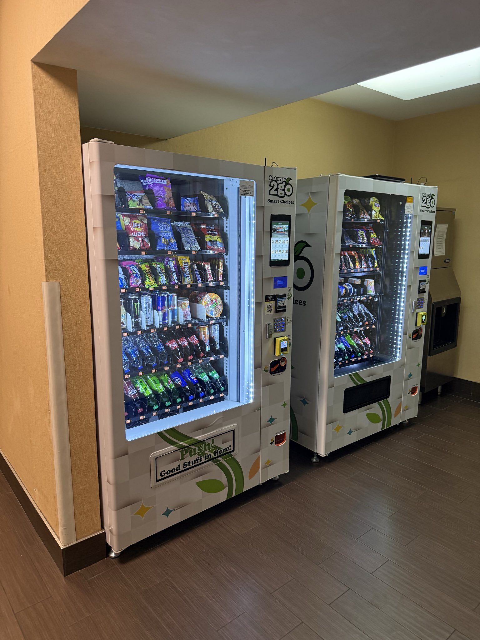 Vending machine in commercial space