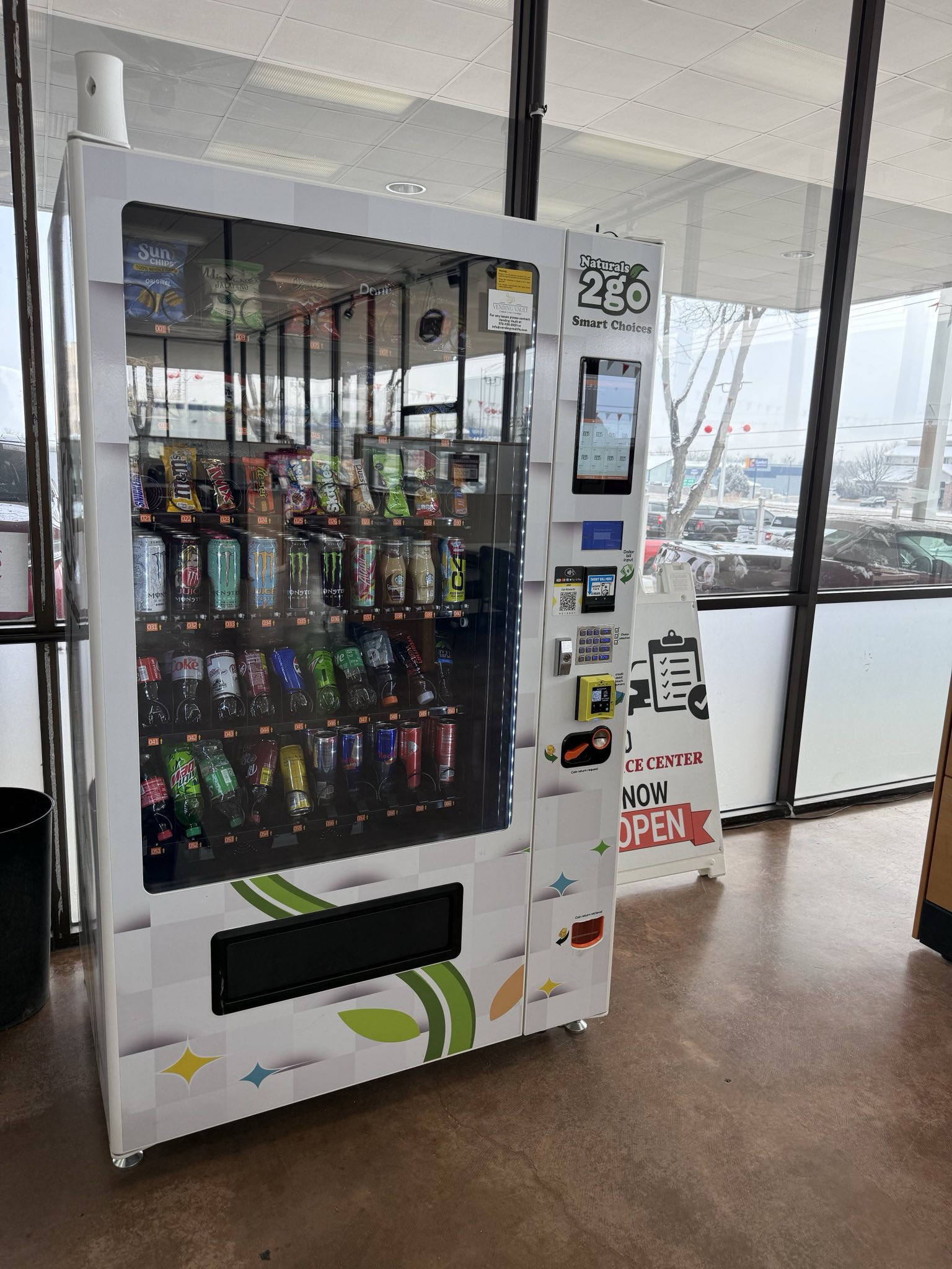 Vending machine close-up